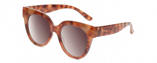 Profile View of Kendall+Kylie KK5149CE JAMIE Women Sunglasses Golden Tortoise Crystal/Brown 51mm