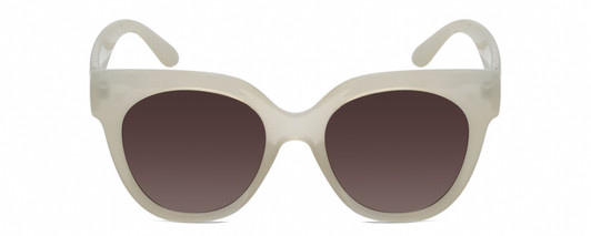 Front View of Kendall+Kylie KK5149CE JAMIE Womens Round Sunglasses in Beige Crystal/Brown 51mm