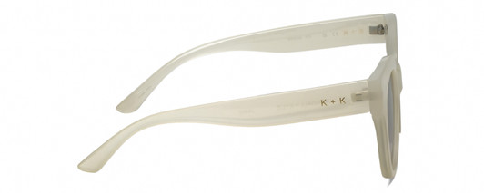 Side View of Kendall+Kylie KK5149CE JAMIE Womens Round Sunglasses in Beige Crystal/Brown 51mm