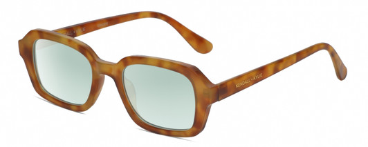 Profile View of Kendall+Kylie GINGER Women Sunglasses in Golden Tortoise Havana/Light Green 50mm