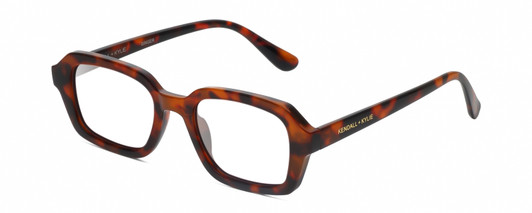 Profile View of Kendall+Kylie KK5152CE GINGER Designer Blue Light Blocking Eyeglasses in Berry Purple Demi Tortoise Havana Ladies Hexagonal Full Rim Acetate 50 mm