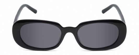 Front View of Kendall+Kylie KK5153CE VANESSA Women Oval Designer Sunglasses in Black/Grey 54mm