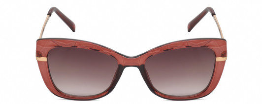 Front View of Kendall+Kylie KK5156CE FRANNIE Cat Eye Sunglasses in Crystal Rose Gold/Pink 52mm
