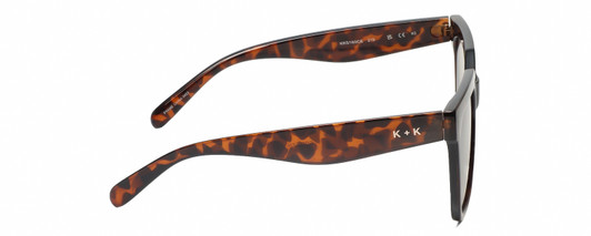 Side View of Kendall+Kylie COLLEEN Womens Sunglasses Amber Tortoise Havana Crystal/Brown 54mm