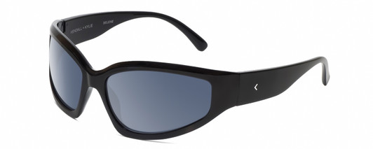 Profile View of Kendall+Kylie KK5161CE SELENE Womens Oval Designer Sunglasses in Black/Grey 63mm