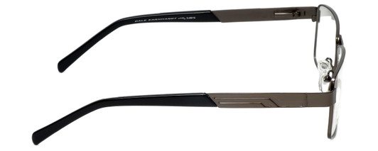 Side View of Dale Earnhardt Jr. DJ6816 Unisex Reading Glasses in Gun Metal Silver Black 60 mm