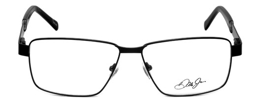 Front View of Dale Earnhardt Jr. DJ6816 Unisex Rectangular Reading Glasses in Satin Black 60mm