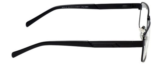 Side View of Dale Earnhardt, Jr. DJ6816 Designer Blue Light Blocking Eyeglasses in Satin Black Unisex Rectangular Full Rim Stainless Steel 60 mm