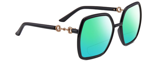 Gucci GG0890S Women's Hexagonal Designer Sunglasses Black