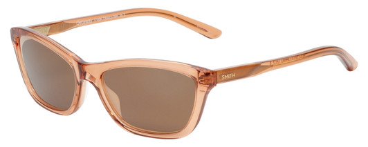 Profile View of Smith Optics Getaway-IMM Cat Eye Sunglasses in Crystal Tobacco Brown/Amber 56 mm