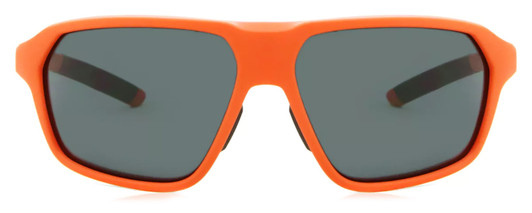 Front View of Smith Optics Pathway-69I Men Sunglasses in Neon Orange/Chromapop Smoke Grey 62mm