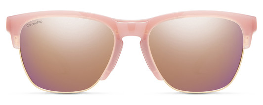 Front View of Smith Optics Haywire-F45 Women Sunglasses Purple Gold/Chromapop Pink Mirror 55mm