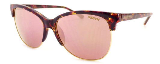 Profile View of Smith Optics Rebel-WJ9/FN Cat Eye Sunglass Tortoise Purple Gold/Pink Mirror 58mm