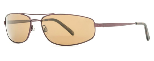 Profile View of Reptile Sierra Unisex Avaitor Designer Polarized Sunglasses Espresso/Brown 60 mm