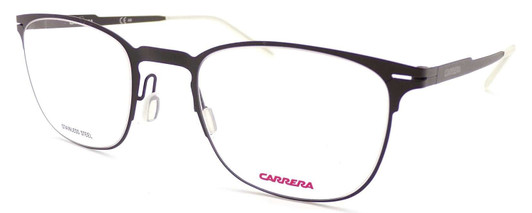 Profile View of Carrera CA6660 Unisex Pantho Designer Reading Glasses Black Frosted Crystal 50mm
