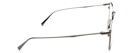 Side View of Levi's Timeless LV5000 Designer Single Vision Prescription Rx Eyeglasses in Black Ruthenium Silver Unisex Square Full Rim Metal 52 mm