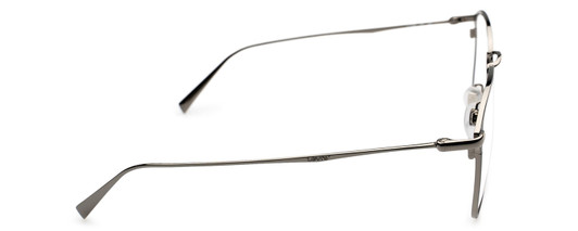 Side View of Levi's Timeless LV5000 Designer Progressive Lens Blue Light Blocking Eyeglasses in Black Ruthenium Silver Unisex Square Full Rim Metal 52 mm