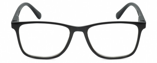 Front View of Geoffrey Beene GBR001 Designer Bi-Focal Prescription Rx Eyeglasses in Gloss Black Mens Panthos Full Rim Acetate 53 mm