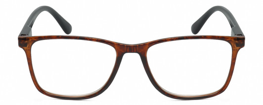 Front View of Geoffrey Beene GBR001 Designer Bi-Focal Prescription Rx Eyeglasses in Gloss Tortoise Havana Brown Gold Black Mens Panthos Full Rim Acetate 53 mm