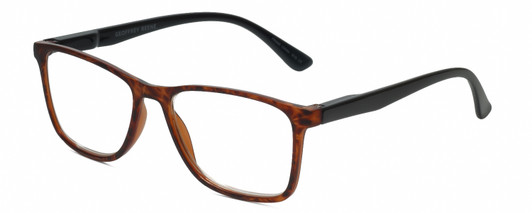 Profile View of Geoffrey Beene GBR007 Designer Progressive Lens Prescription Rx Eyeglasses in Matte Dark Tortoise Havana Black Mens Rectangular Full Rim Acetate 53 mm