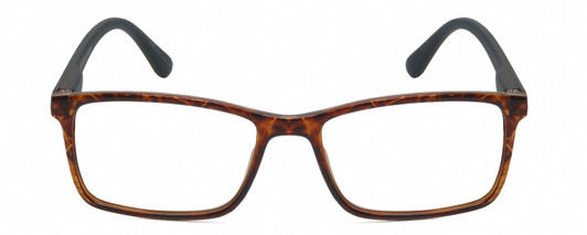 Front View of Geoffrey Beene GBR008 Men Reading Glasses Crystal Tortoise Havana Gold Blue 53mm