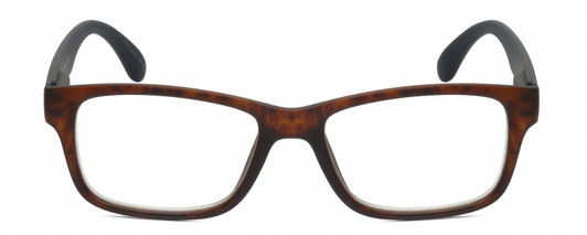 Front View of Geoffrey Beene GBR011 Mens Reading Glasses Tortoise Havana Brown Gold Black 52mm
