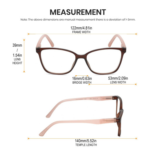 Lulu Guinness LR81 Women's Cat Eye Eyeglasses Crystal Brown Pink 53mm Rx-BIFOCAL