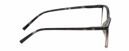 Side View of Lulu Guinness LR82 Designer Progressive Lens Blue Light Blocking Eyeglasses in Black Pink Crystal Fade Ladies Square Full Rim Acetate 54 mm