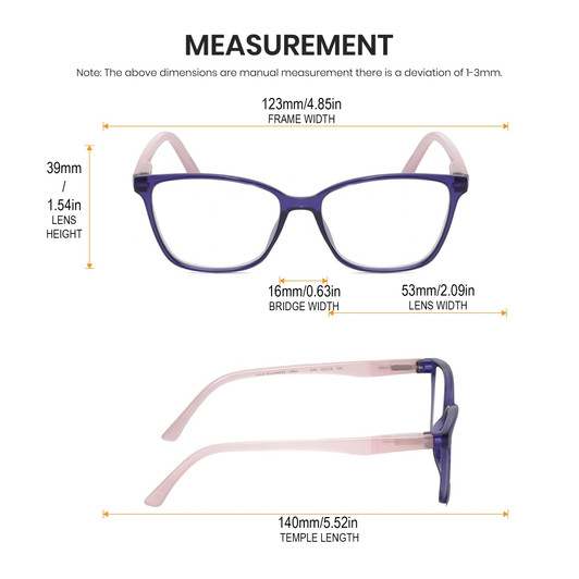 Lulu Guinness LR83 Womens Cat Eye Eyeglasses Purple Pink Crystal 53mm Rx-BIFOCAL