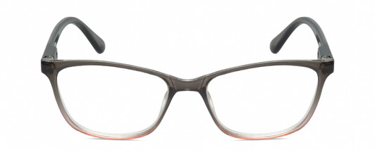 Front View of Lulu Guinness LR84 Women Cat Eye Reading Glasses in Grey Blush Pink Crystal 53mm