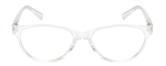Front View of Elle EL15579R Designer Bi-Focal Prescription Rx Eyeglasses in Crystal Clear White Ladies Oval Full Rim Acetate 51 mm