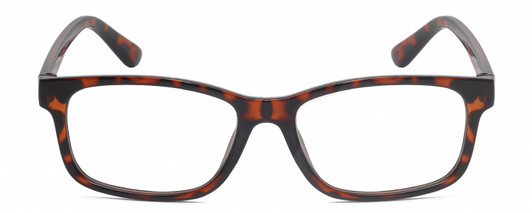 Front View of Isaac Mizrahi IM31268R Designer Single Vision Prescription Rx Eyeglasses in Tortoise Crystal Brown Spot Ladies Rectangular Full Rim Acetate 51 mm