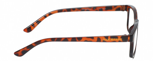 Side View of Isaac Mizrahi IM31268R Designer Progressive Lens Prescription Rx Eyeglasses in Tortoise Crystal Brown Spot Ladies Rectangular Full Rim Acetate 51 mm