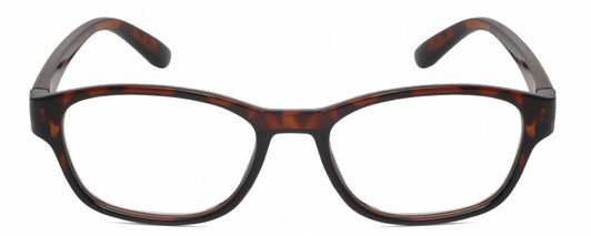 Front View of Isaac Mizrahi IM31276R Designer Progressive Lens Prescription Rx Eyeglasses in Crystal Tortoise Havana Brown Ladies Oval Full Rim Acetate 51 mm