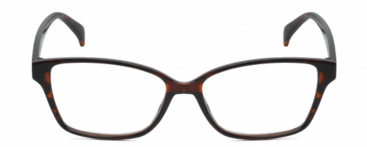 Front View of Isaac Mizrahi IM31324R Designer Single Vision Prescription Rx Eyeglasses in Crystal Tortoise Havana Brown Gold Spot Ladies Cat Eye Full Rim Acetate 52 mm