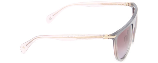 Side View of Rag&Bone 1056 Unisex Sunglasses in Smoked Crystal Grey/Amber Brown Gradient 57mm