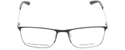 Front View of Under Armour UA-5006/G Unisex Semi-Rimless Reading Glasses in Brown Silver 57 mm