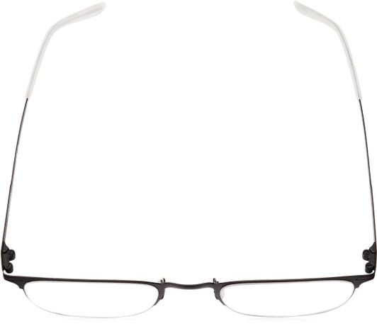 Side View of Carrera 6660 Unisex Panthos Designer Reading Glasses in Black Frost Crystal 50mm