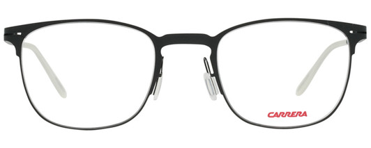Front View of Carrera 6660 Unisex Panthos Designer Reading Glasses in Black Frost Crystal 50mm