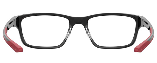 Side View of Under Armour UA-5000/G Mens Rectangular Reading Glasses in Black Coral Red 55 mm