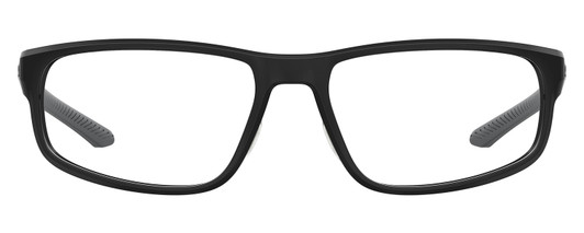 Front View of Under Armour UA-5014 Mens Oval Designer Reading Glasses in Gloss Black Grey 56mm