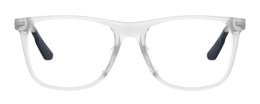 Front View of Under Armour UA-5018/G Unisex Square Reading Glasses Crystal Grey Navy Blue 54mm