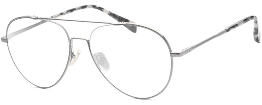 Profile View of Rag&Bone 1036 Designer Blue Light Blocking Eyeglasses in Rose Gold Red Tortoise Havana Unisex Pilot Full Rim Metal 58 mm