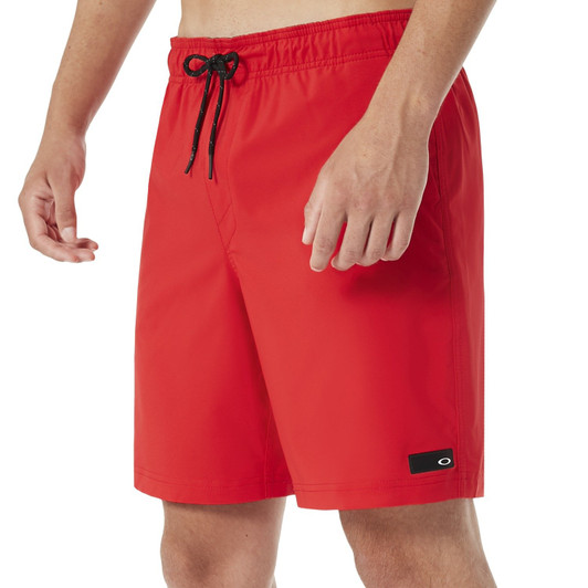 Lifestyle image 2 of Oakley Men's Standard Ace Volley 18 Drawstring Shorts Red Line, S Small 30 Waist