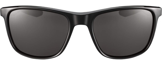 Front View of NIKE Essent-Endvor-EV1122-001 Unisex Designer Sunglasses Black Silver/Grey 57 mm