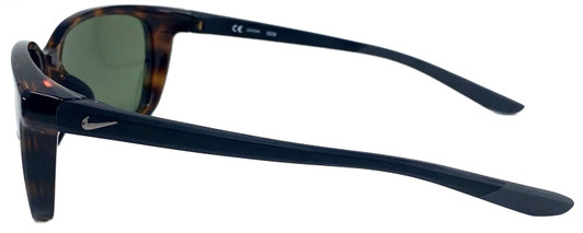 Side View of NIKE Sentiment-220 Women Square Sunglasses Brown Tortoise Havana Black/Grey 56mm
