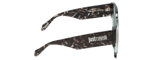 Side View of Just Cavalli SJC021V-096N Women Sunglasses Black Grey Crystal/Blue Gradient 53mm