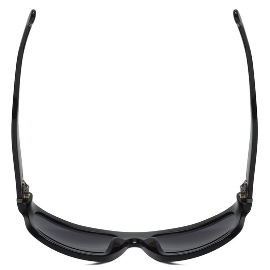 Top View of Lozza SL4262-0700 Unisex Rectangle Designer Sunglasses in Gloss Black/Grey 58 mm