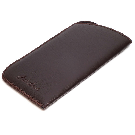 Image 3 of Wholesale Bulk Lot Calabria Soft Slip-In Glasses Case Brown for Men/Women Faux Leather Felt Lining Eyeglasses/Sunglasses 6.5"x3.35"