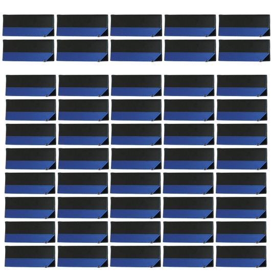 Image 5 of Wholesale Bulk Lot of Blue Calabria EyeGlasses Case Soft Syn.Leather Felt Pouch Slip-In Eyewear Bag